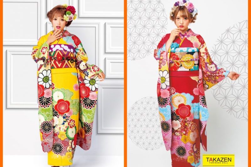 ❤18日 可愛いレトロ古典のお振袖をお友達と一緒に着よう❤