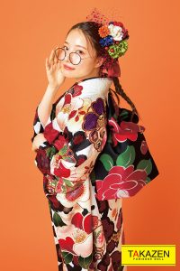 村瀬紗英　レトロ振袖