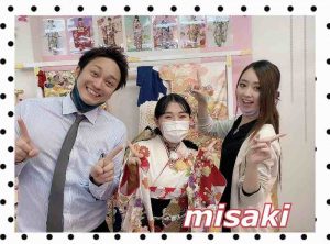 takazen 振袖 古典柄 赤 白地