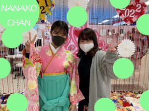 かわいい袴 心斎橋 卒業式