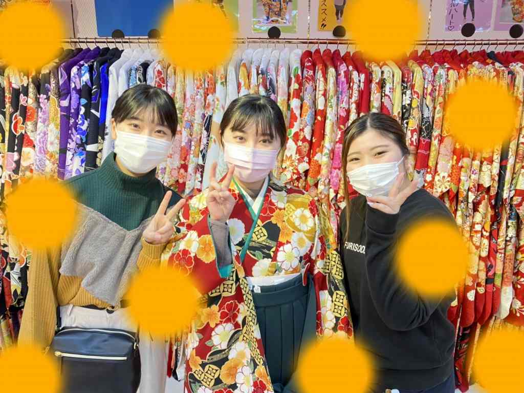 ♡20日 三宮・元町で古典柄の可愛い袴の姫ちゃん♡