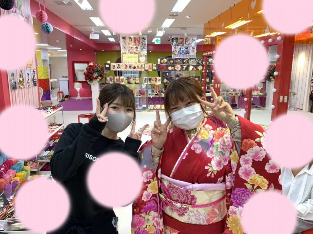 ♡28日　神戸のピンクの可愛いコーディネートの振袖姫ちゃん♡