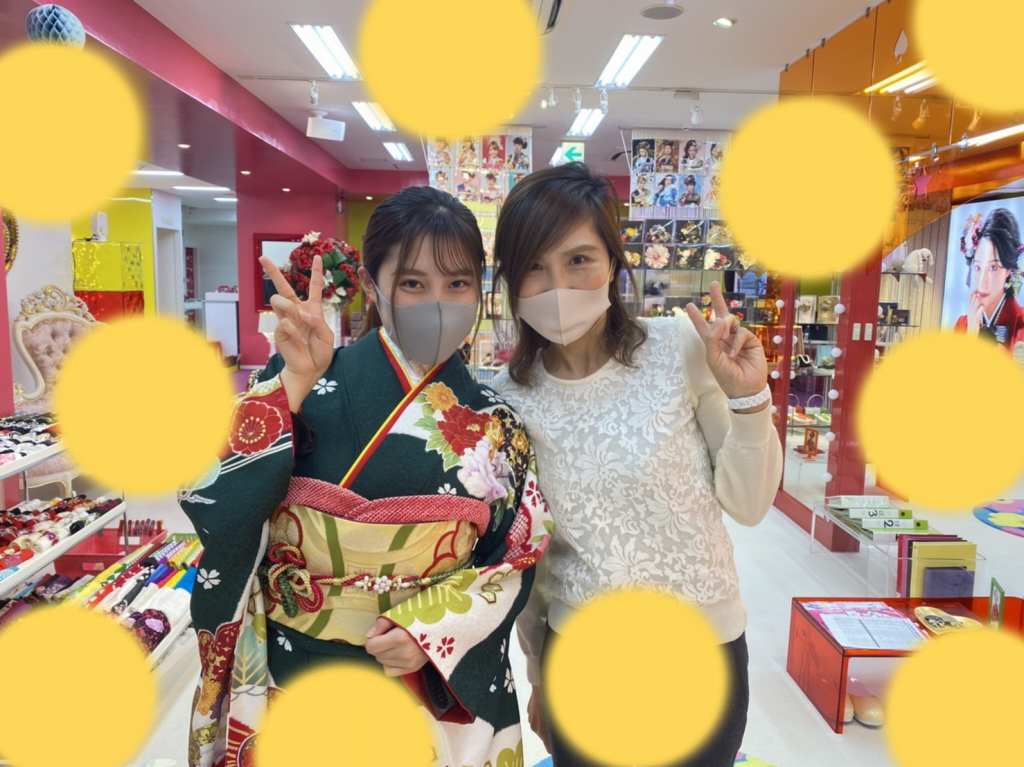 ♡23日 落ち着いた緑の古典柄がとてもお似合いな振袖姫ちゃん♡