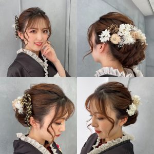 ヘアアレンジ 可愛い 成人式ヘア