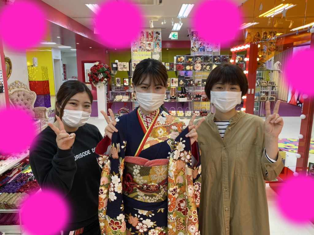 ♡15日　紺色の古典柄の可愛い姫ちゃん♡