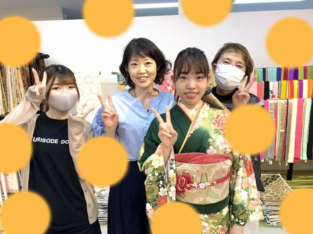 ♡11日 緑の上品で綺麗な古典柄の振袖姫ちゃん♡