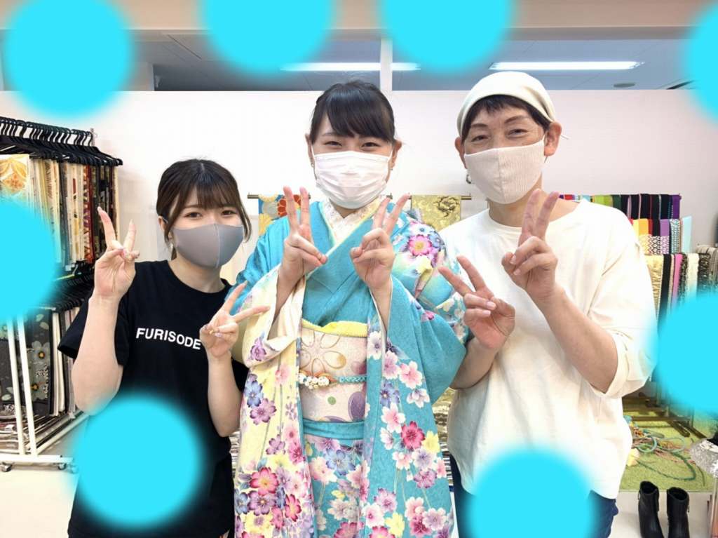 【TAKAZEN神戸店】♡12日　ブルー系の可愛いお振袖と新作中村里砂の袴姫ちゃん♡