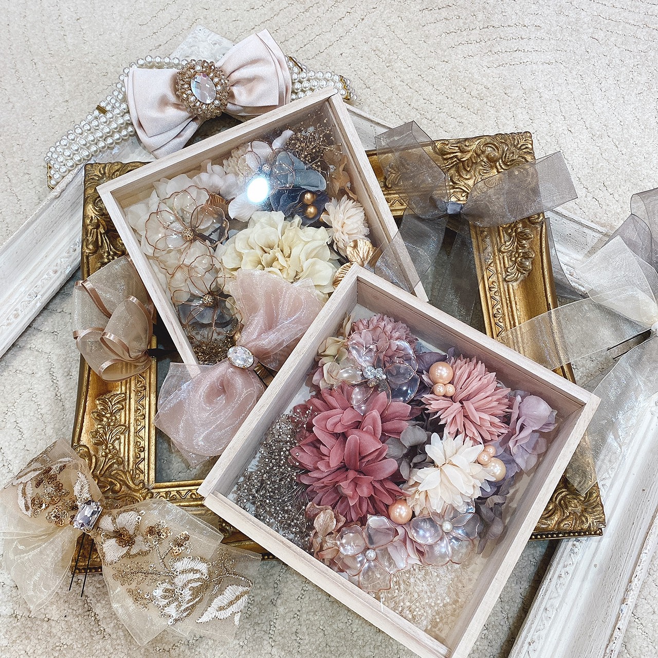 新作振袖に合わせる髪飾りを作ってもらいました♡~制作風景~