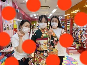 TAKAZEN タカゼン 振袖 成人式 レンタル 古典 緑