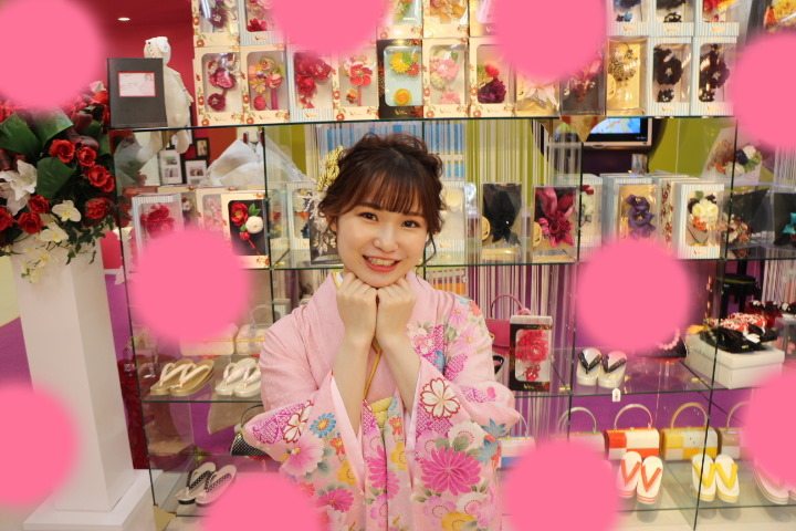 TAKAZEN タカゼン モード 黒色 青色 派手 キラキラ 振袖 成人式 レンタル