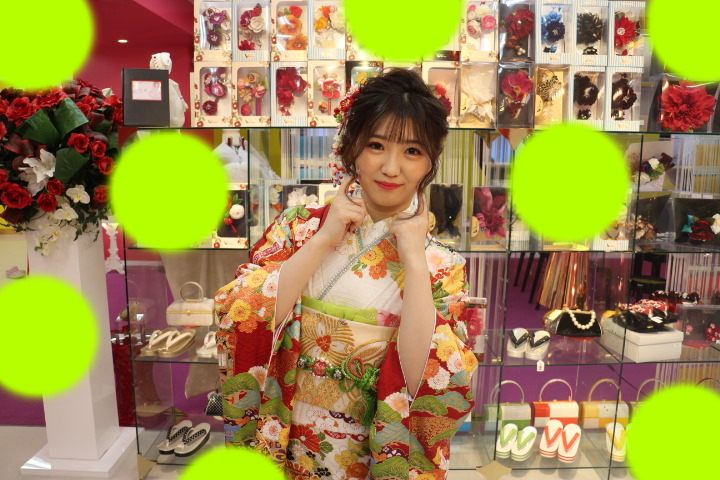 TAKAZEN タカゼン モード 黒色 青色 派手 キラキラ 振袖 成人式 レンタル