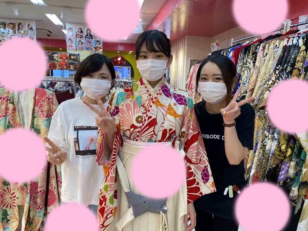 【TAKAZEN神戸店】♡4日 振袖顧客様の袴選びもまたTAKAZEN神戸店で♡ピンクの可愛い姫ちゃん♡