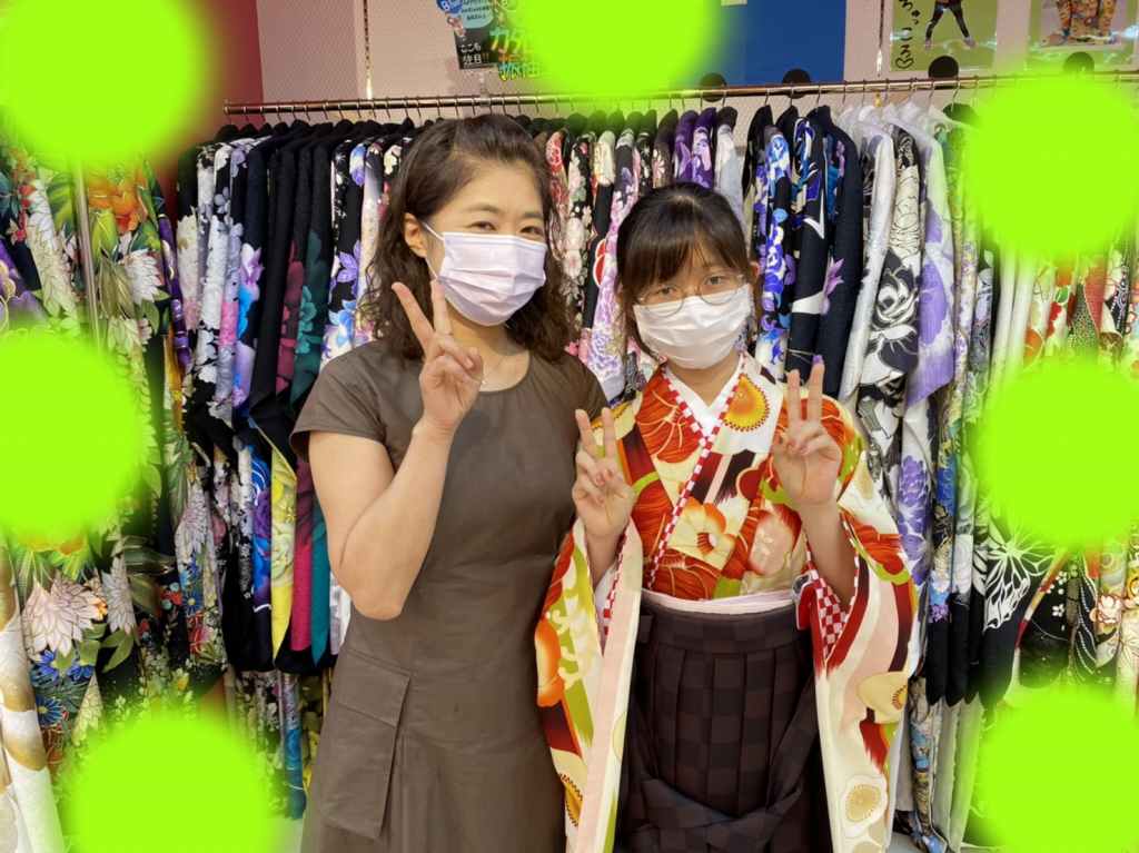 【TAKAZEN神戸店】♡25日 梅柄のレトロの袴の可愛い姫ちゃん♡