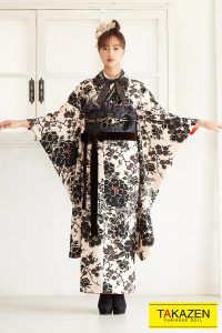 振袖 可愛い ヴィンテージ 茶色 ブラウン