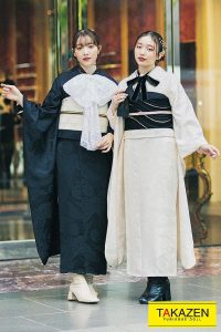 振袖 シンプル 黒 白