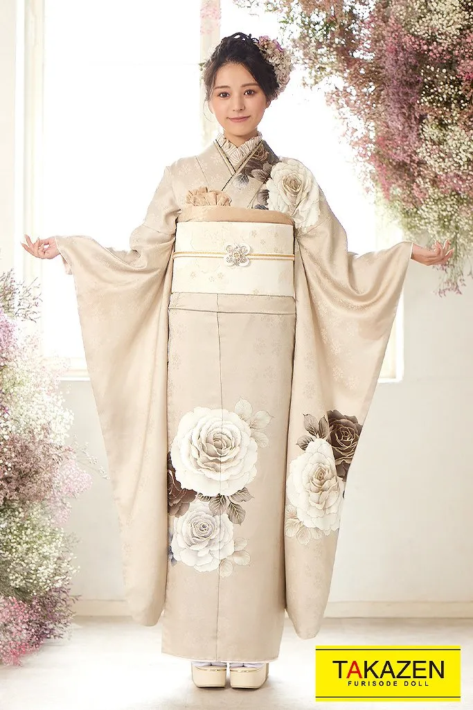 成人式　くすみ　淡色　振袖