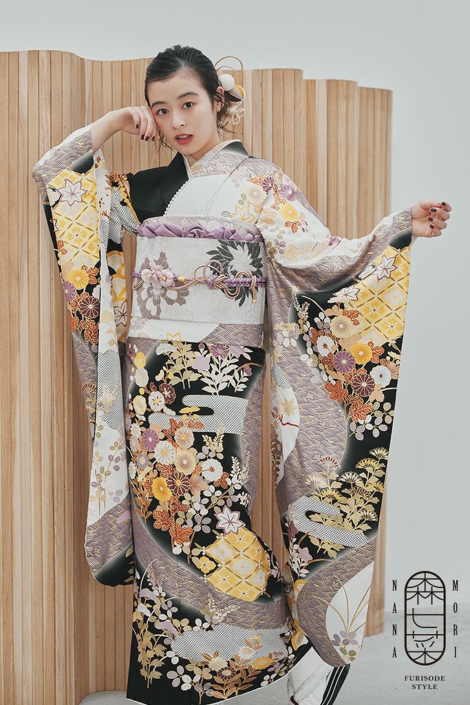 森七菜 振袖 可愛い 大人っぽい シンプルめ 成人式