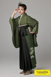 袴 卒業式 可愛い 緑 グリーン 抹茶 大人っぽい シンプル