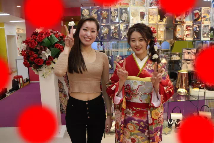 TAKAZEN神戸三宮店　前撮り撮影会　イマドキ　カワイイ　コディネート　振袖　レンタル　袴　古典　レトロ