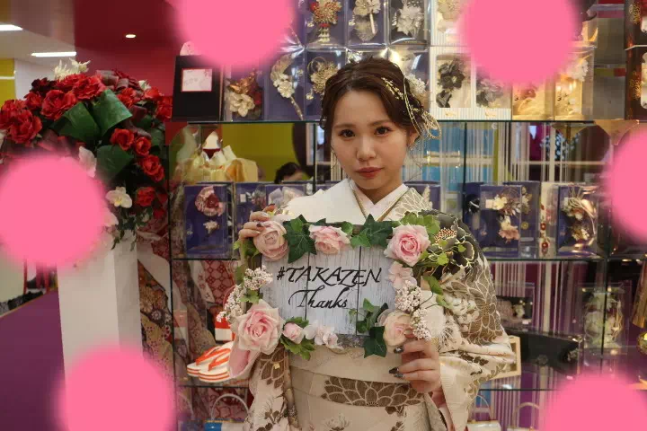 TAKAZEN神戸三宮店　前撮り撮影会　イマドキ　カワイイ　コディネート　振袖　レンタル　袴　古典　レトロ
