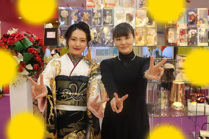 TAKAZEN神戸三宮店　前撮り撮影会　イマドキ　カワイイ　コディネート　振袖　レンタル　袴　古典　レトロ