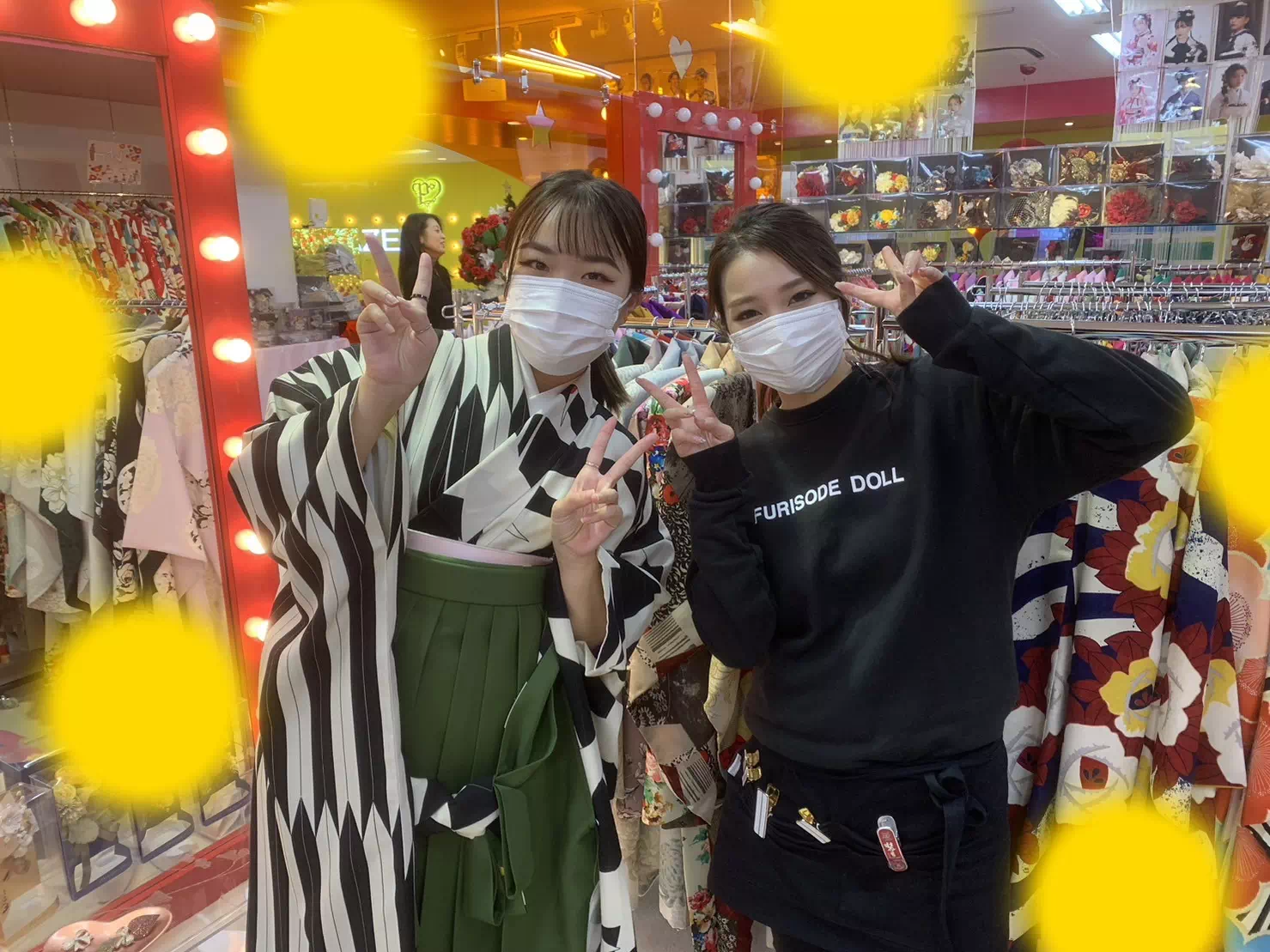 TAKAZEN神戸三宮店　前撮り撮影会　イマドキ　カワイイ　コディネート　振袖　レンタル　袴　古典　レトロ