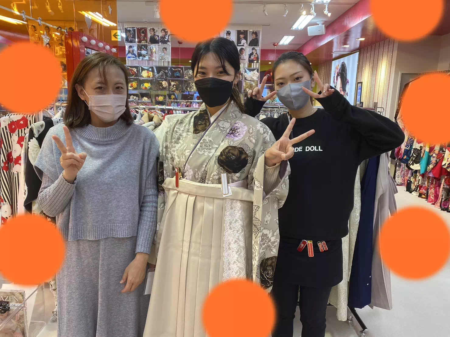 TAKAZEN神戸店 前撮り撮影会 卒業式 袴 古典 イマドキ カワイイ コディネート