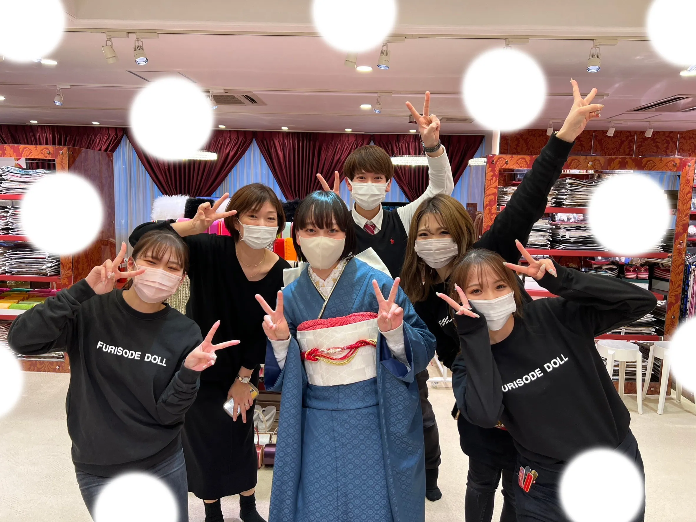 ヴｨンテージ　くすみ　振袖レンタル