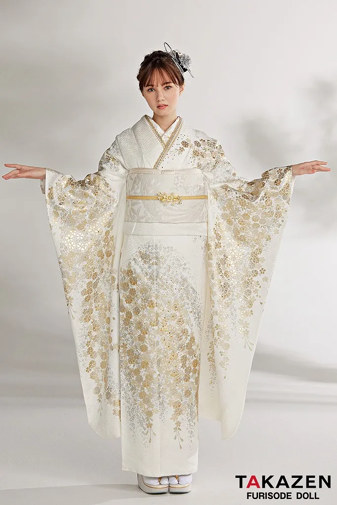 成人式 振袖 ネットレンタル 古典柄 プレミアム古典 白 金 ホワイト ゴールド 可愛い かわいい 華やか キラキラ