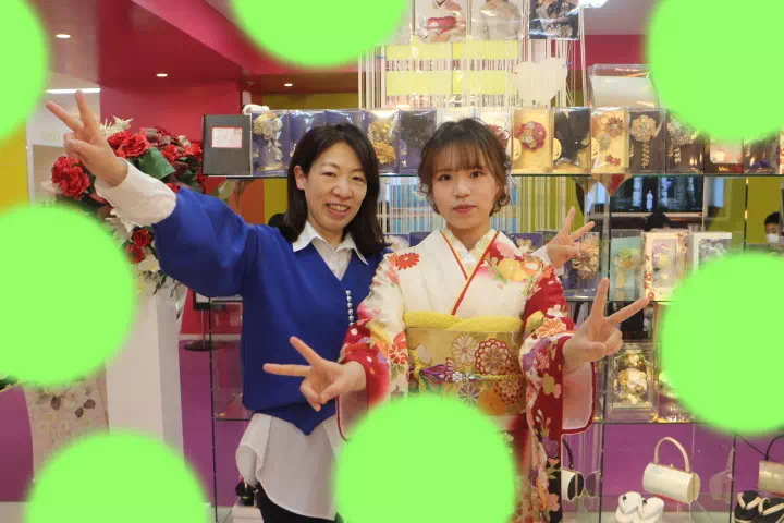 TAKAZEN神戸店　古典　赤色　　前撮り撮影会　イマドキ　カワイイ　コディネート　振袖　レンタル　袴　成人式　前撮り　