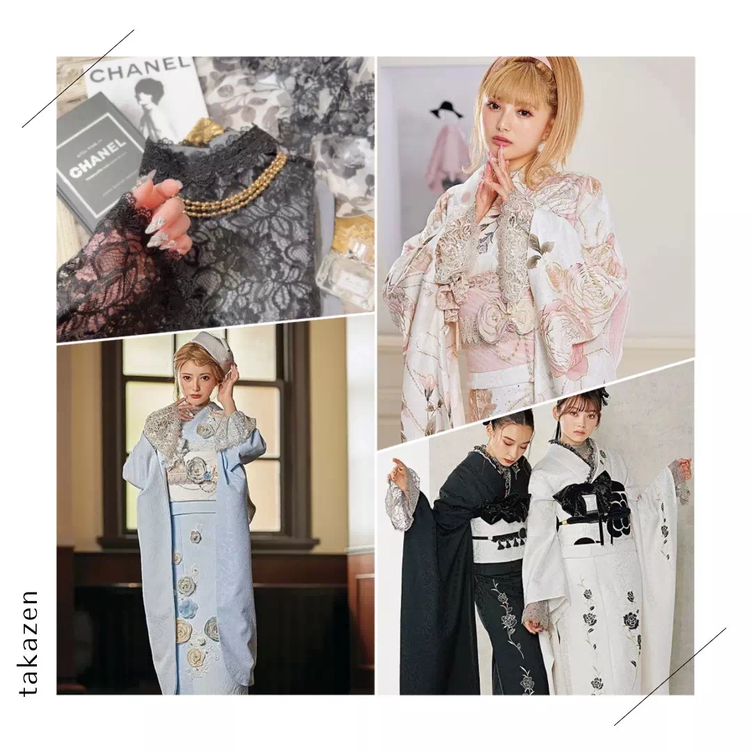TAKAZEN神戸店 三宮 成人式 振袖 レンタル かわいい インナーレース イマドキ ヘップバーン ヴィンテージ