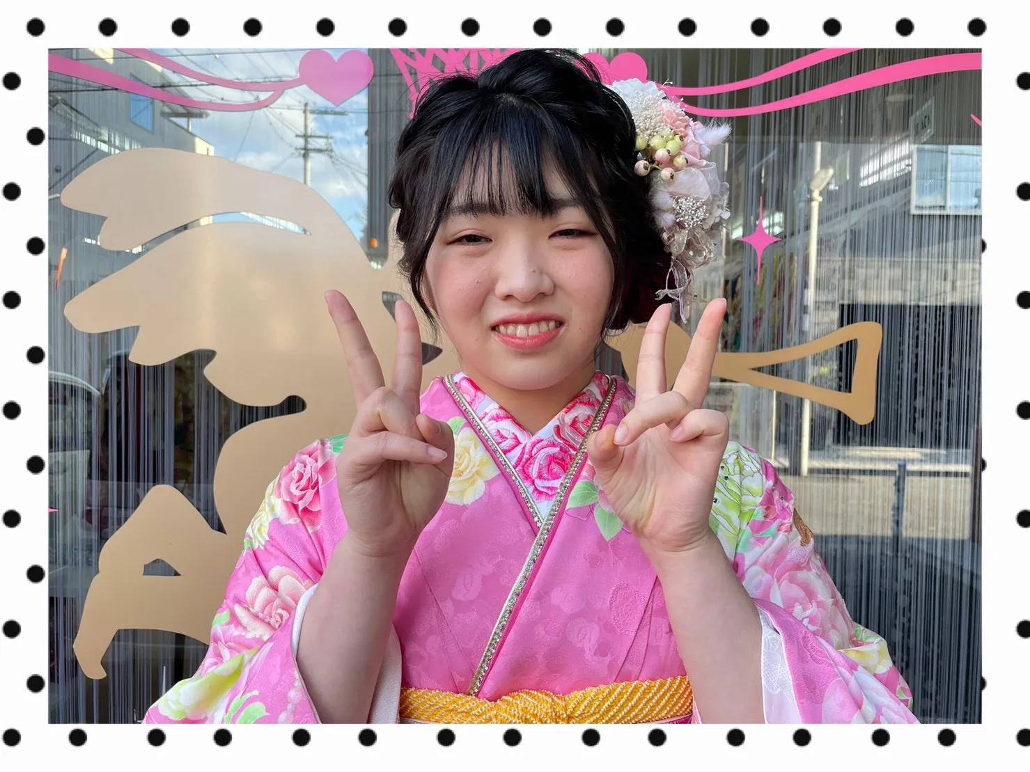 振袖 レンタル 奈良 人気 かわいい 前撮り撮影会 成人式前撮り ピンク キュート