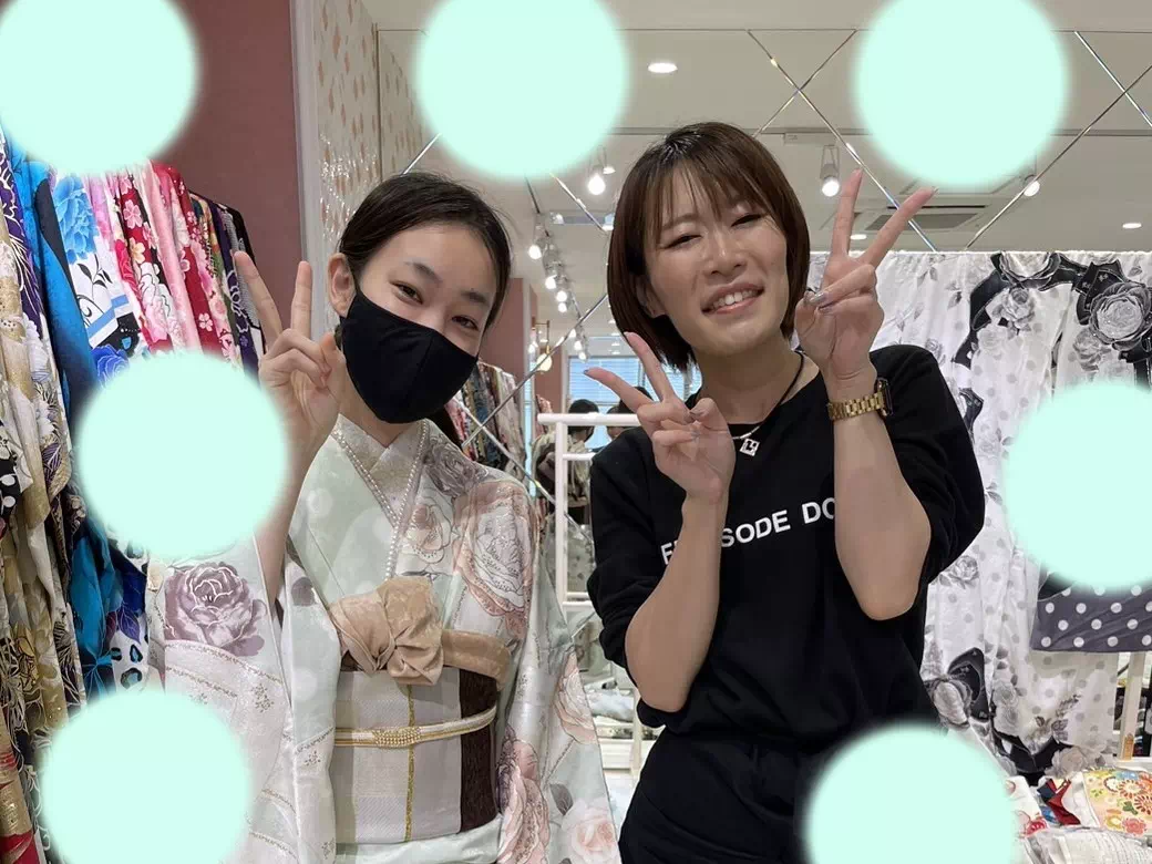 【TAKAZEN姫路店】♡28日 姫路市振袖レンタル くすみカラーのコーデが可愛いミントグリーンのヘップバーンでお写真プランの姫ちゃん♡