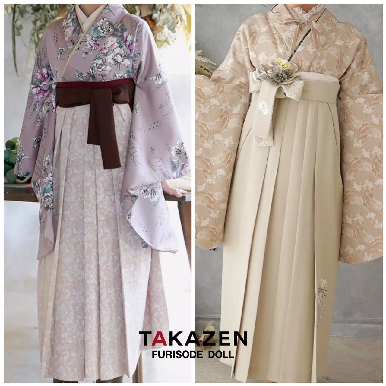 TAKAZEN神戸店 前撮り撮影会 卒業式 袴 古典 イマドキ カワイイ コディネート