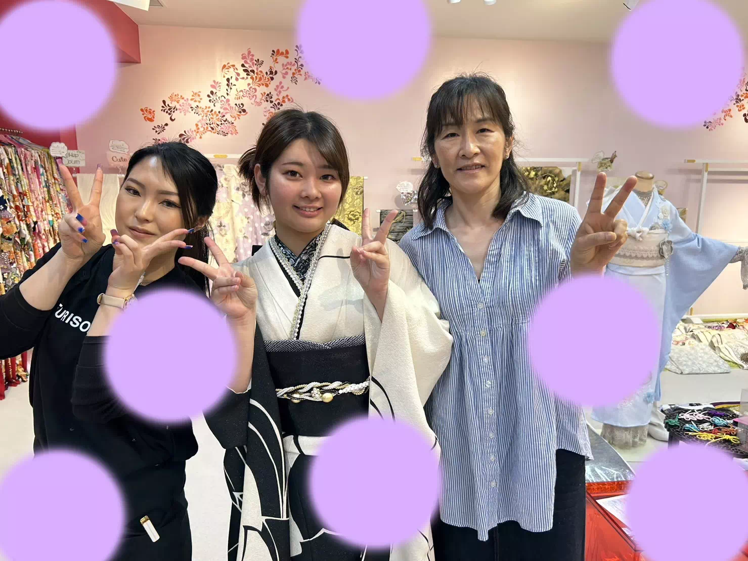 TAKAZEN神戸店 成人式 振袖 レンタル 白 黒 モノトーン モード