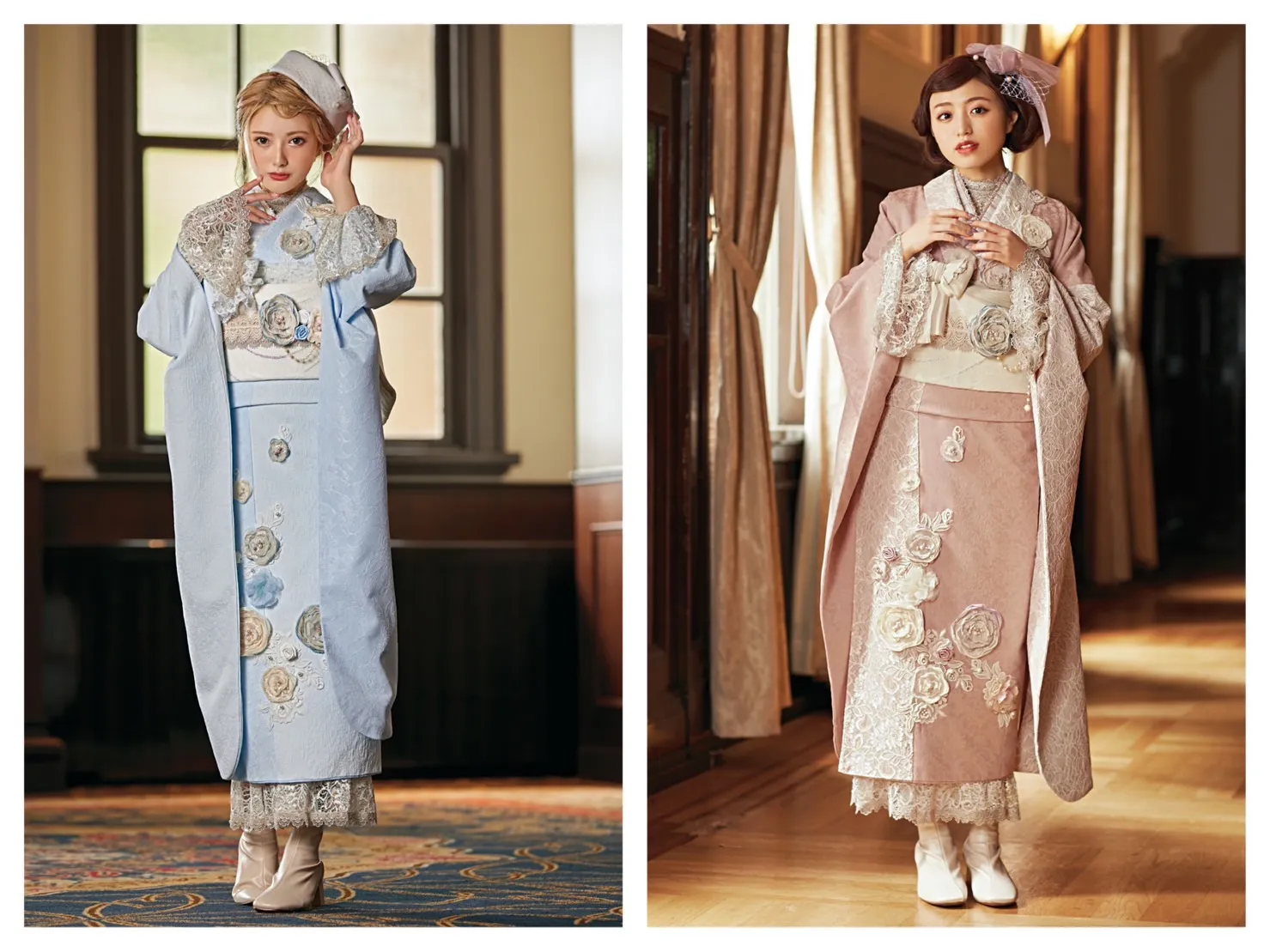 【TAKAZEN橿原店】19日 ♡ 立体的なお花が可愛いフレンチレトロなお振袖 ♡ 最新作 Mignon(ミニョン) のご紹介♡
