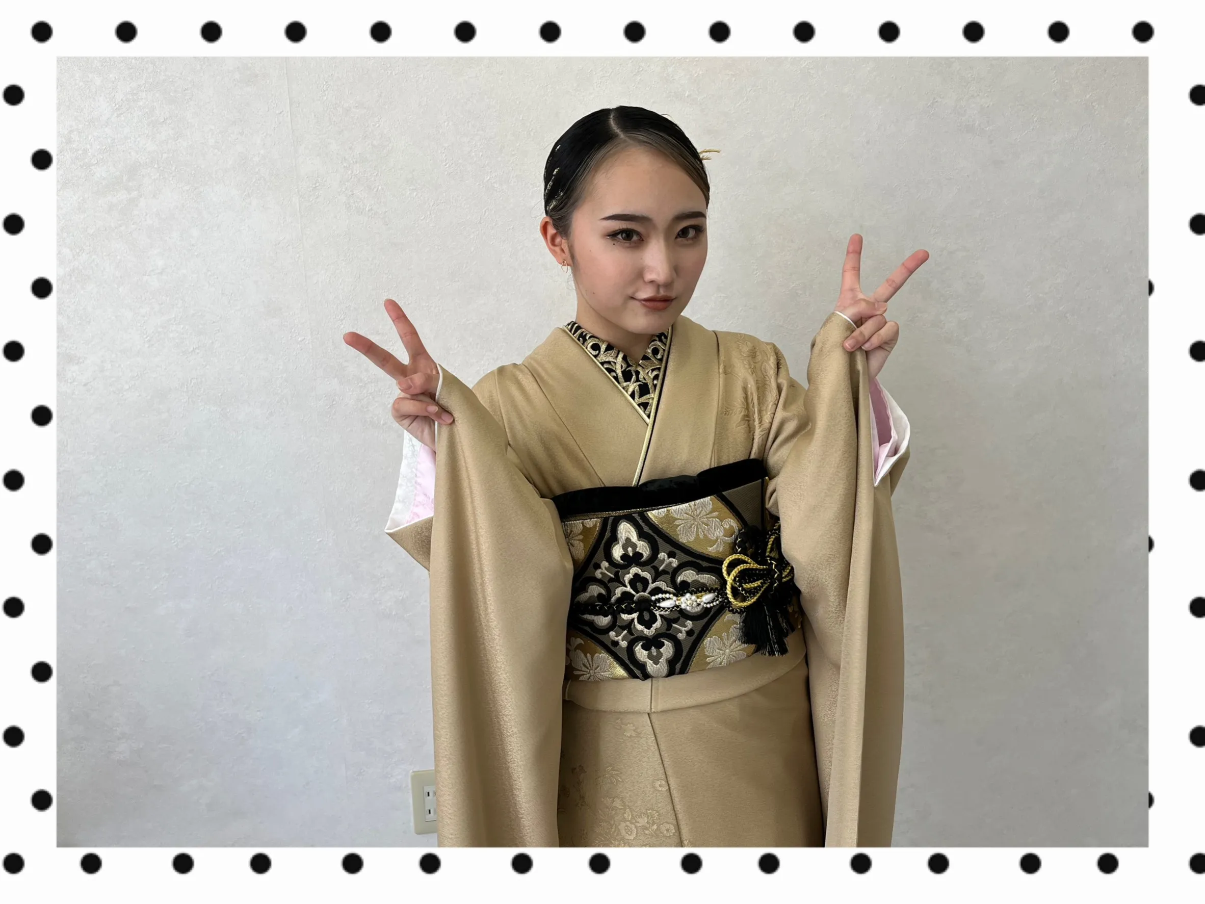 振袖 レンタル 奈良 ヴィンテージ ベージュ