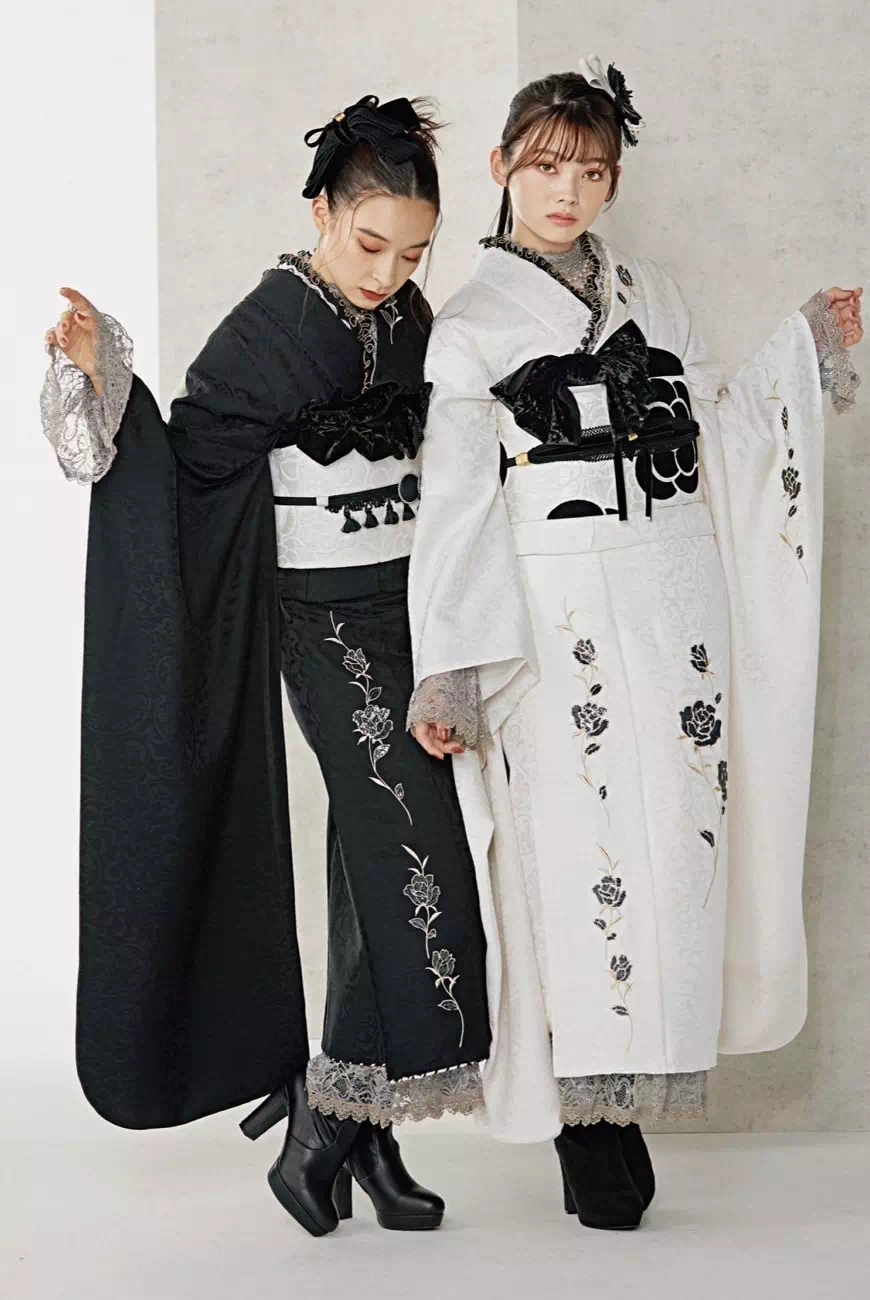 振袖 レンタル 成人式 前撮り撮影会 ブーツ合わせ くすみカラー 洋風 オシャレ 三宮 レース イマドキ かわいい 個性的 被らない