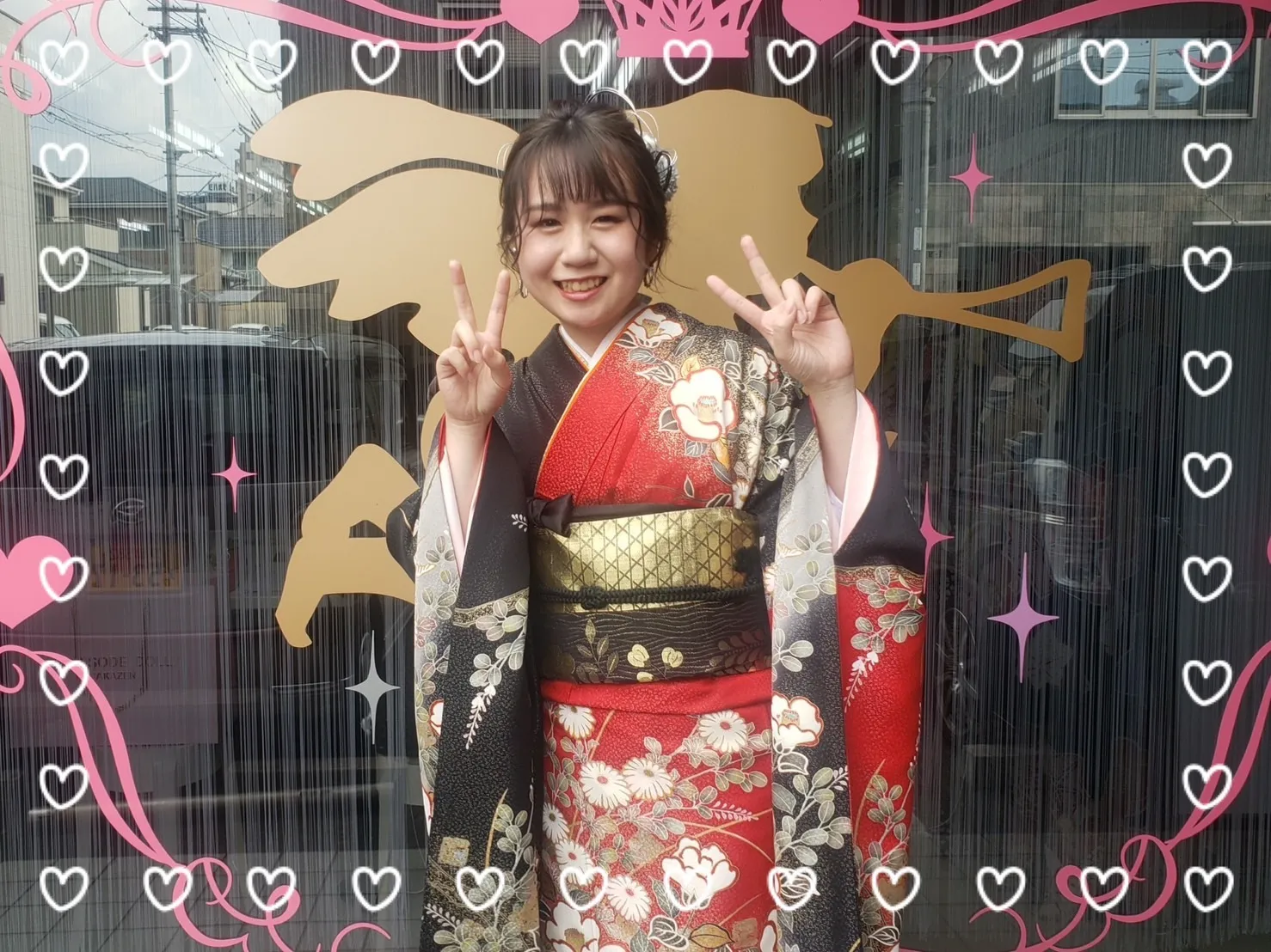 振袖 前撮り撮影会 レンタル 奈良 かわいい オシャレ イマドキ ママ振袖 赤