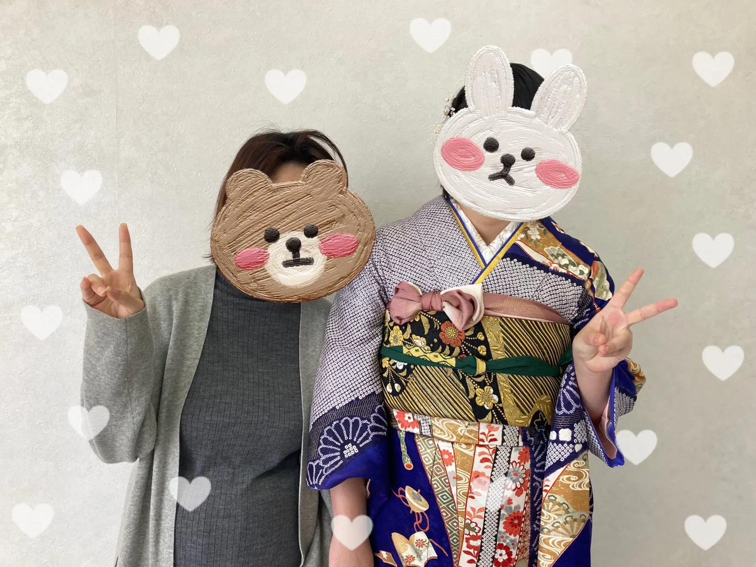 振袖レンタル 奈良 橿原 ママ振袖 コーディネート 渋い おしゃれ 青