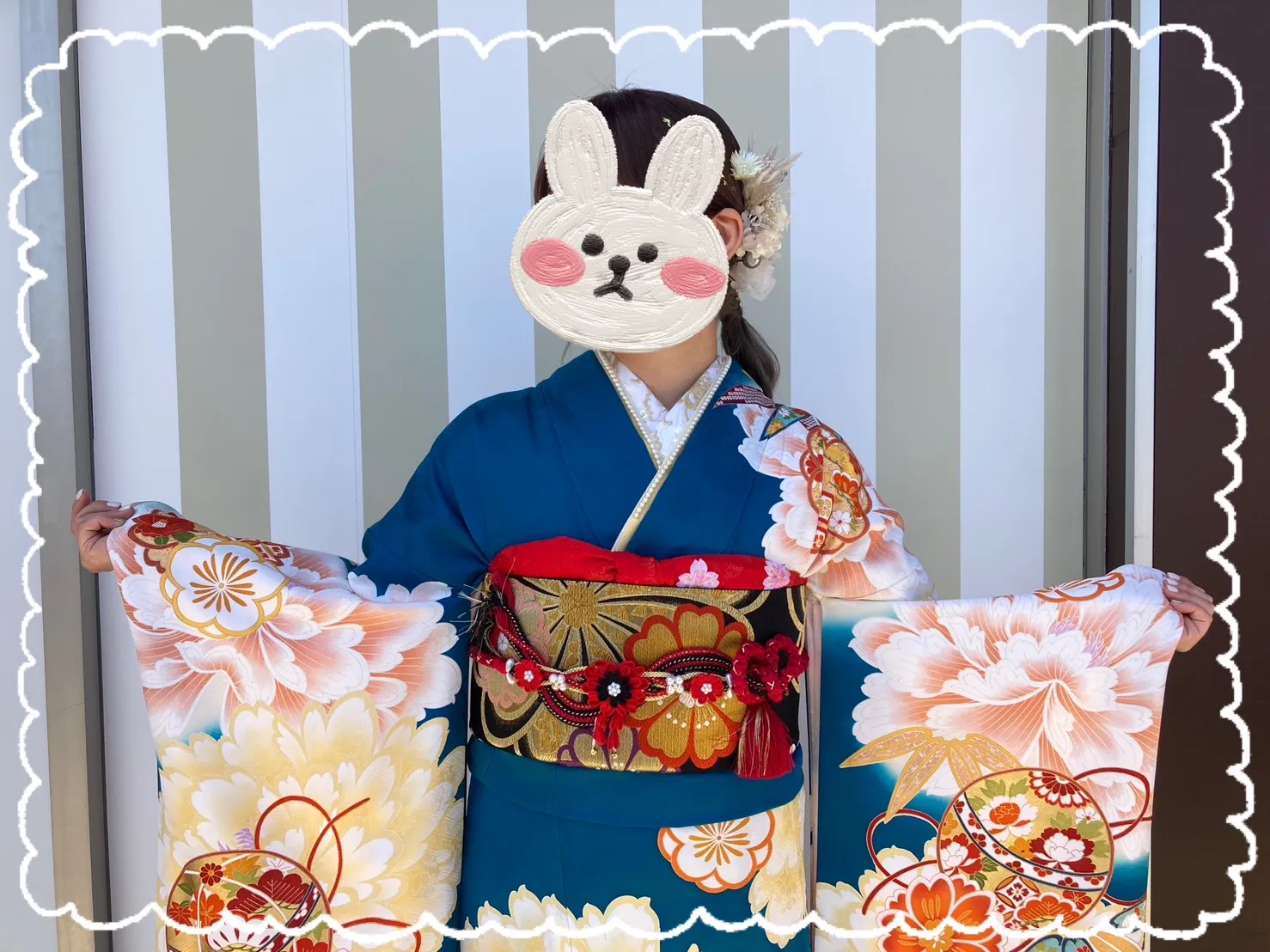 振袖レンタル 奈良 橿原 青 古典 可愛い イマドキ 前撮り撮影会 おしゃれ