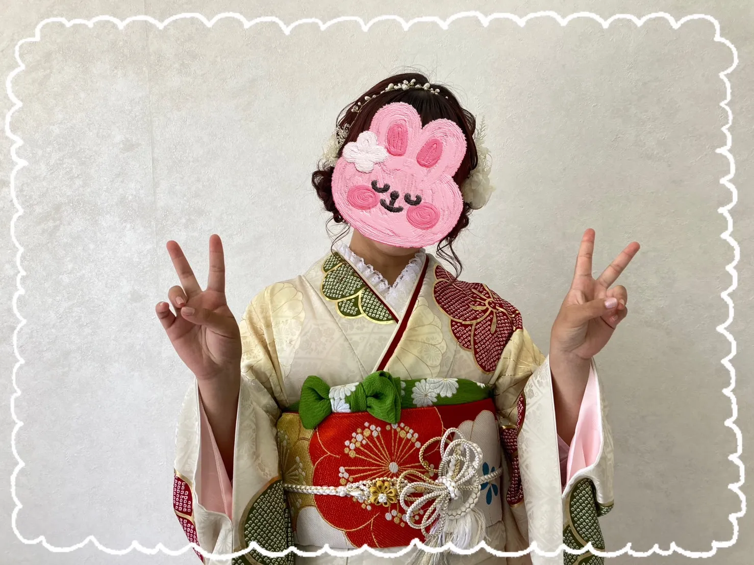 振袖レンタル 奈良 橿原 古典 白 大柄 かわいい おしゃれ イマドキ