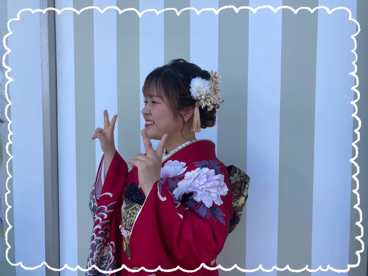振袖レンタル 奈良 橿原 かわいい おしゃれ かわいい かっこいい イマドキ 赤