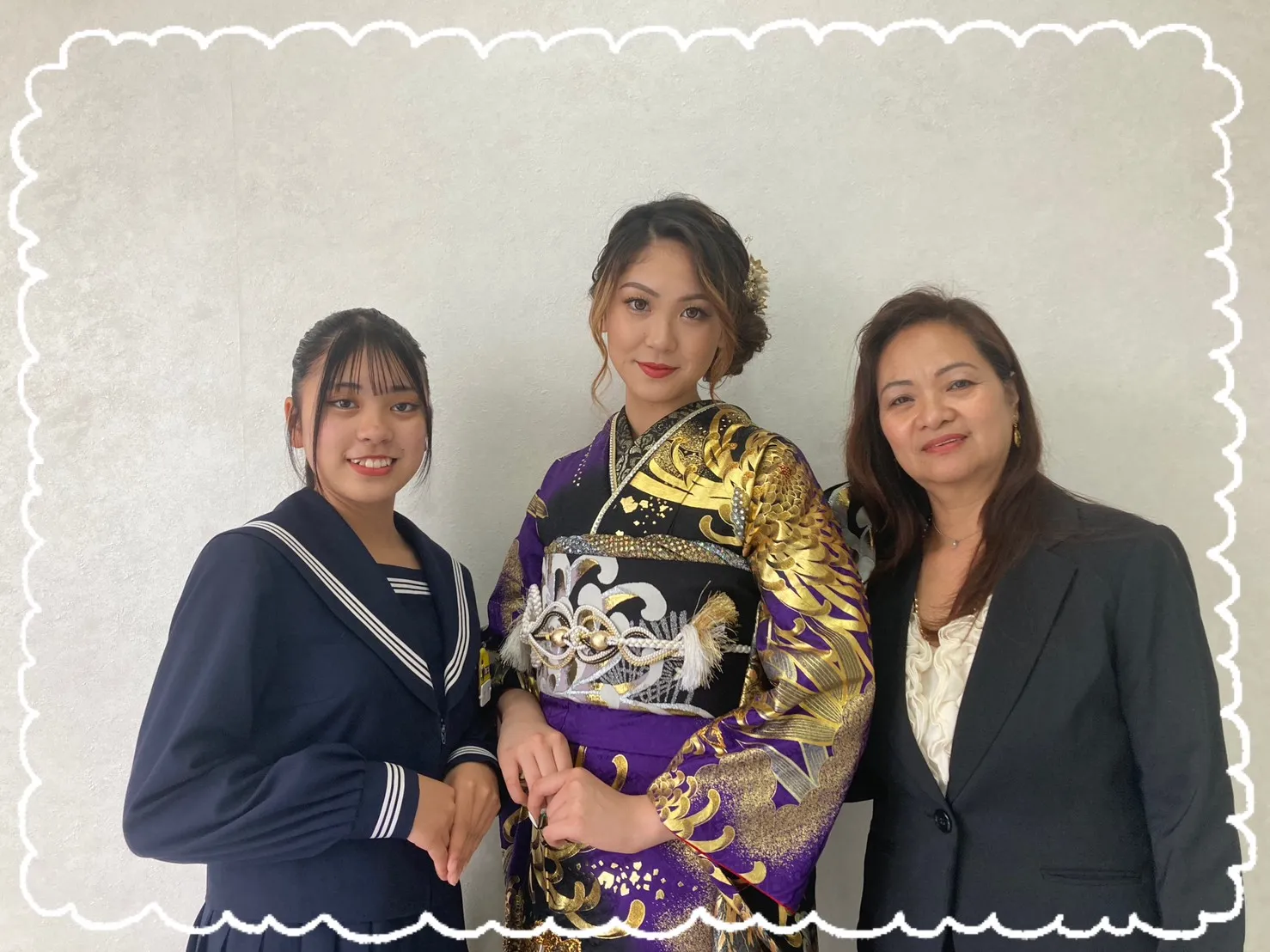 振袖レンタル 奈良 橿原 かわいい おしゃれ 個性派 かわいい かっこいい イマドキ ジャパンモード ゴールド 紫