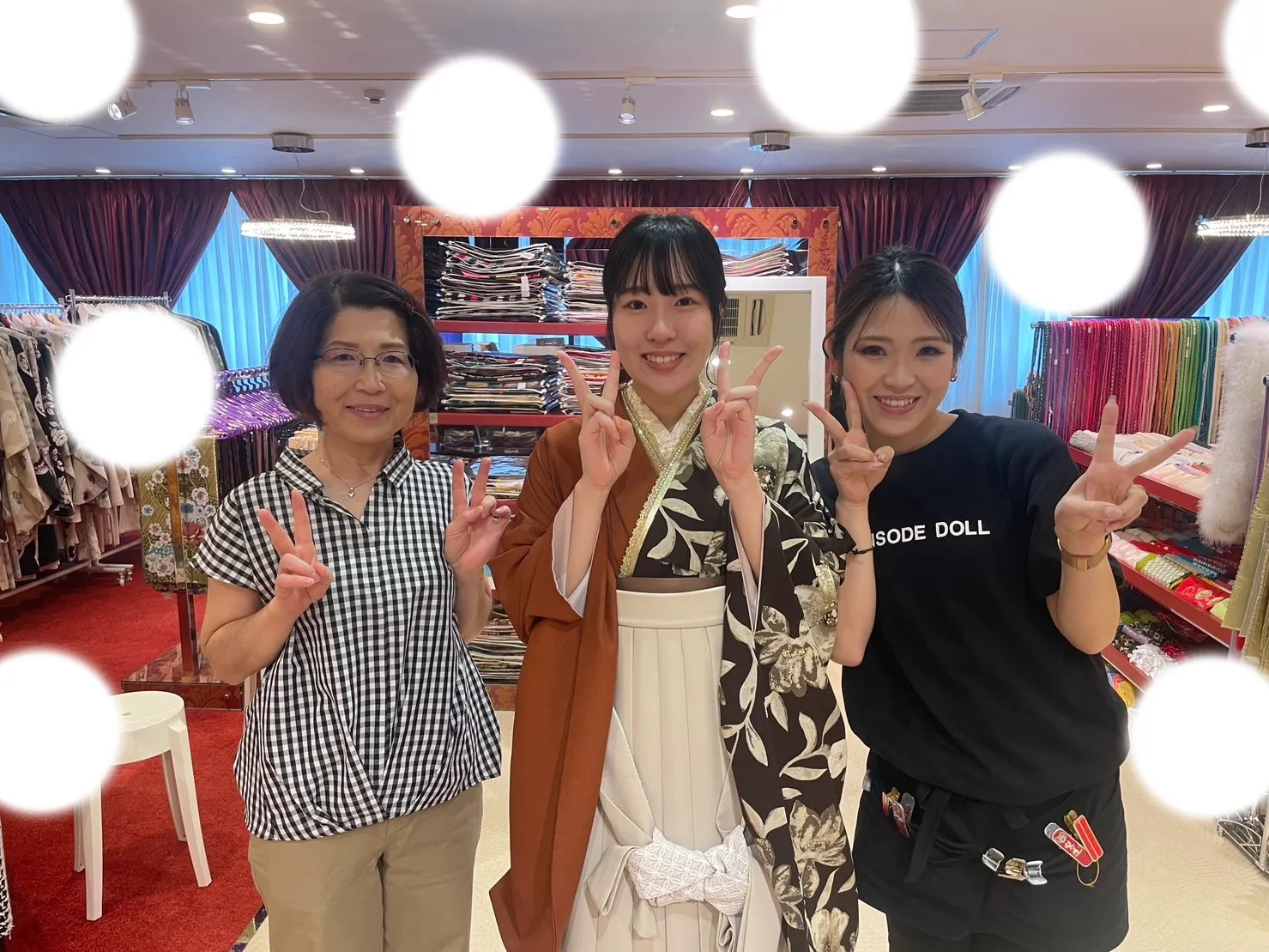 袴レンタル　白袴　ブラウン　