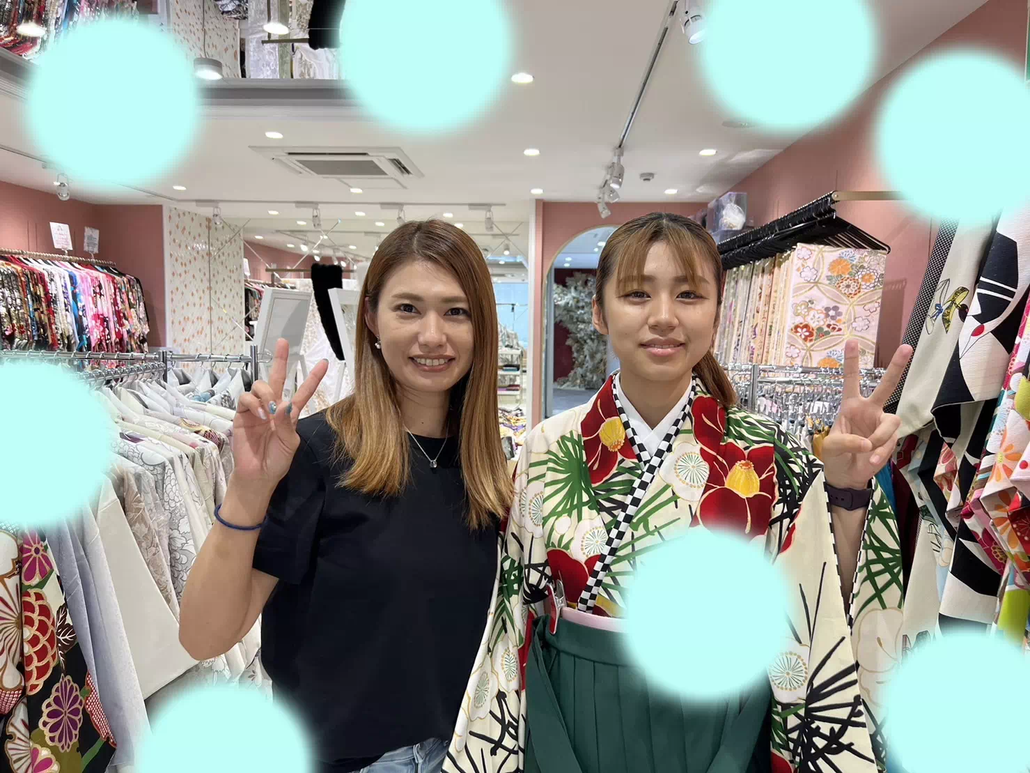 【TAKAZE姫路店】♡3日 クリーム色のツバキ柄のアンティーク調の可愛い袴の姫ちゃん♡