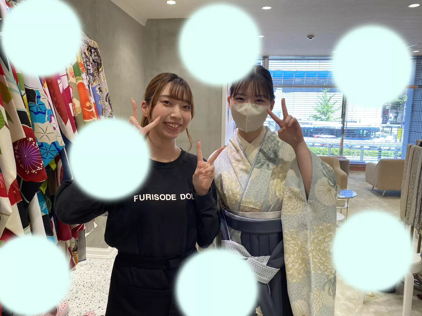 【TAKAZEN姫路店】♡16日 姫路市卒業式袴レンタル ふんわりガーリーな水色のくすみカラーが可愛い袴の姫ちゃん♡♡