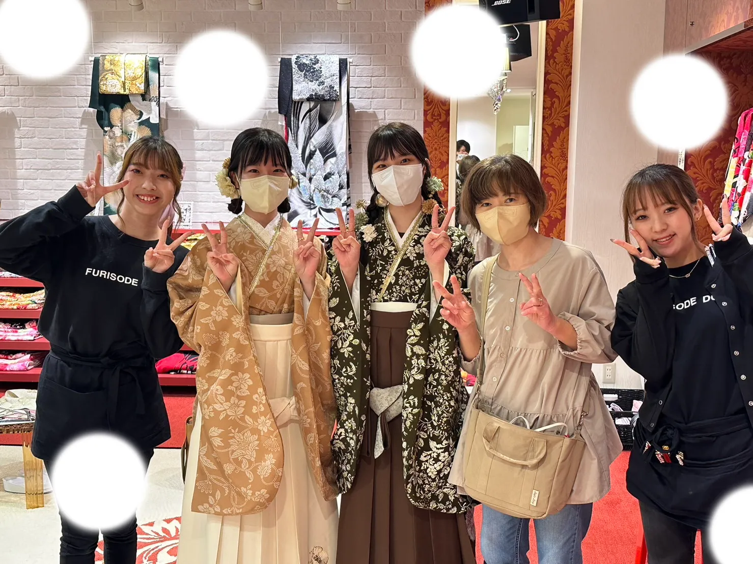 袴レンタル　白袴　ブラウン　