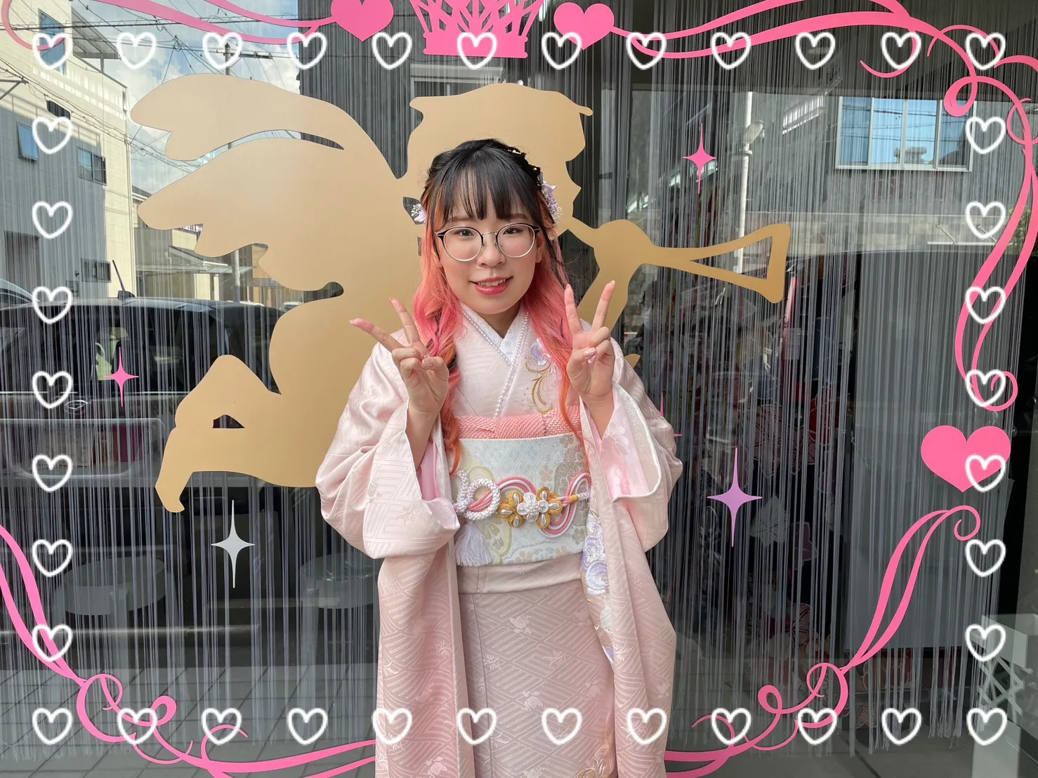 振袖 レンタル 奈良 おしゃれ かわいい 前撮り撮影会 ピンク 白 くすみカラー
