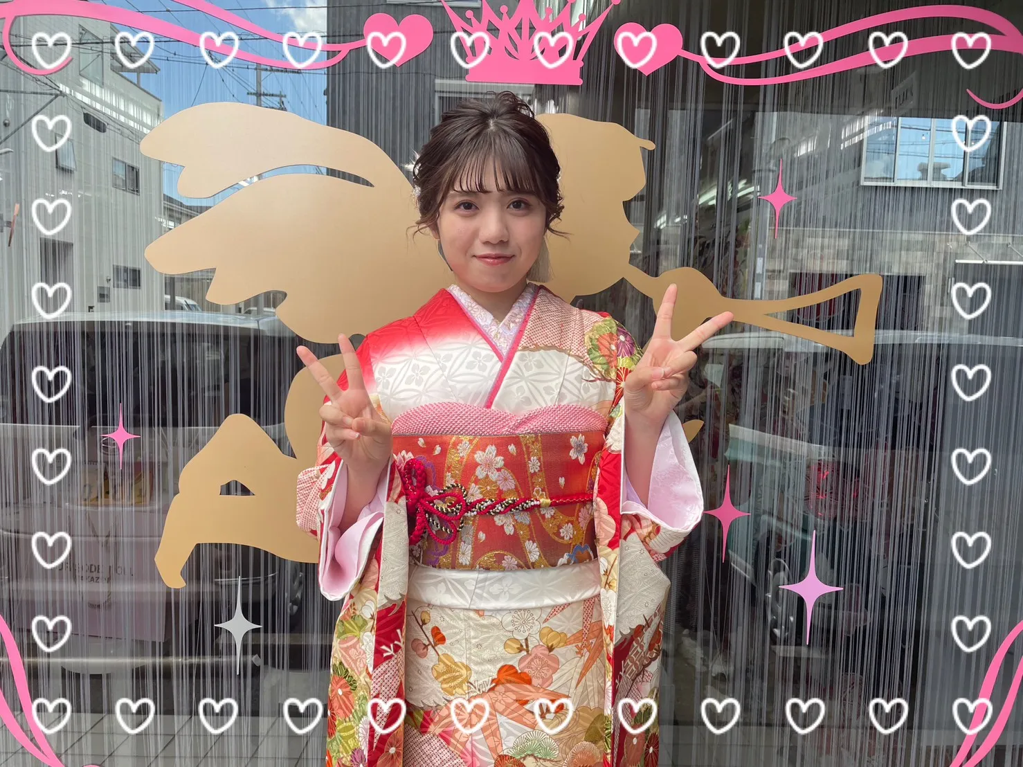 振袖 レンタル 奈良 おしゃれ かわいい 白 赤 古典柄 前撮り撮影会